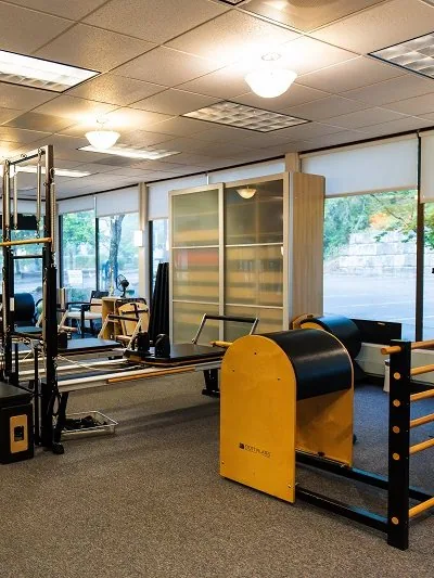 Main reformer room at Pacific Northwest Pilates